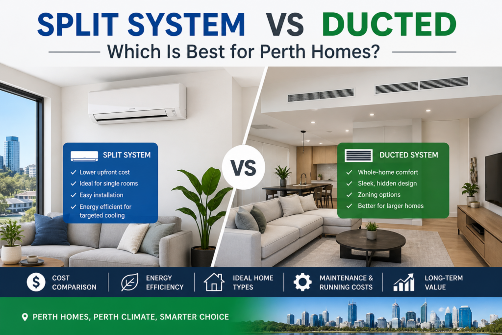 Split System vs Ducted Air Conditioning: Which Is Best for Perth Homes?